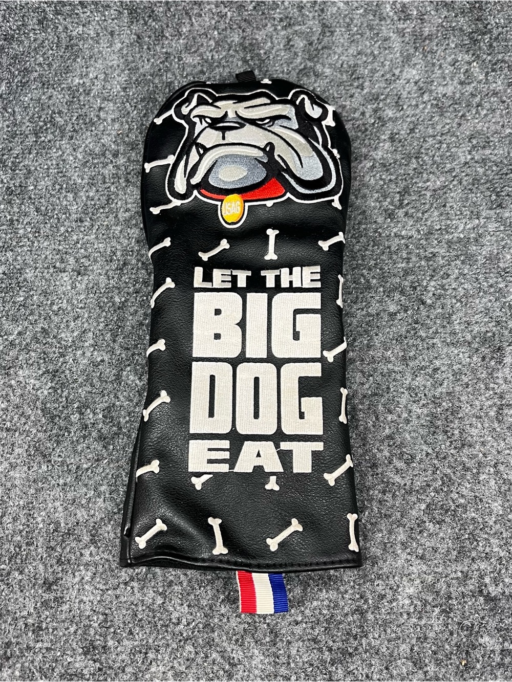 U Suck At Golf - Let The Big Dog Eat - USAG Black Bulldog Driver Head Cover